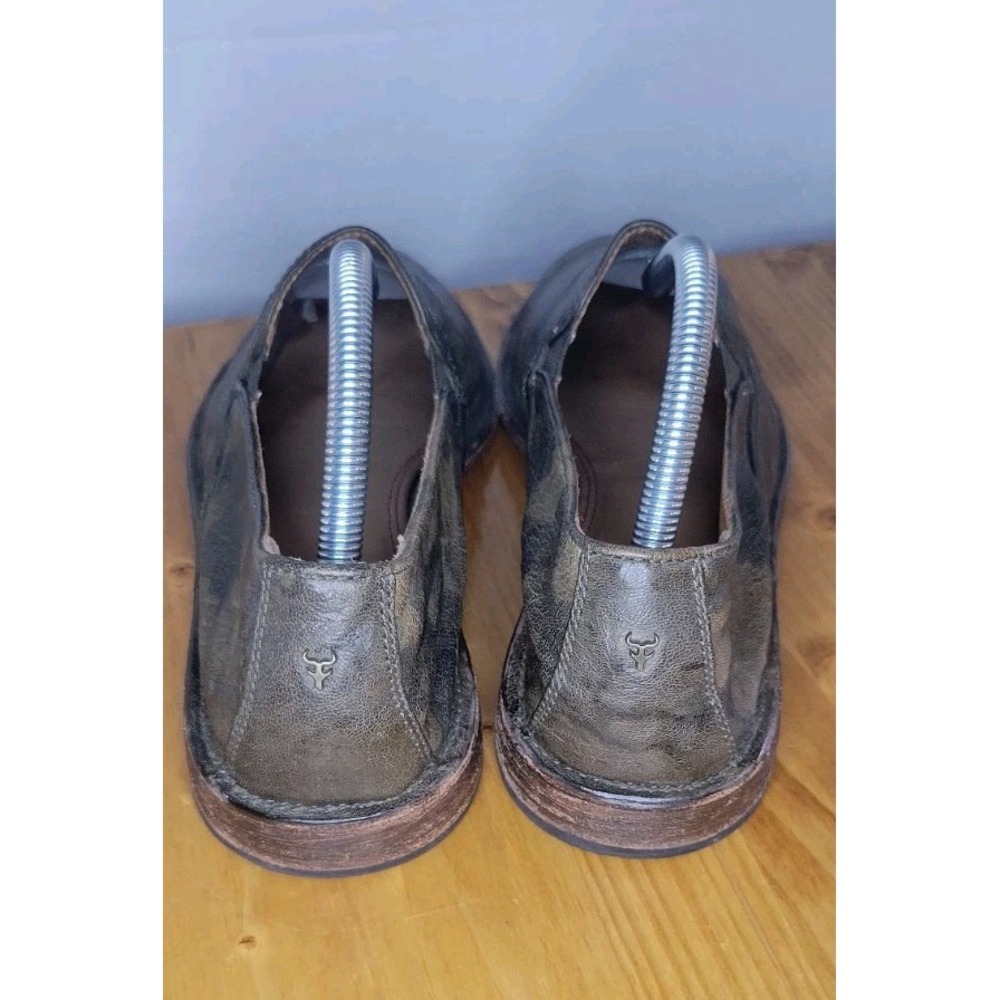 Trask Brown Camouflage Leather Slip-On Flats - Picture 6 of 9